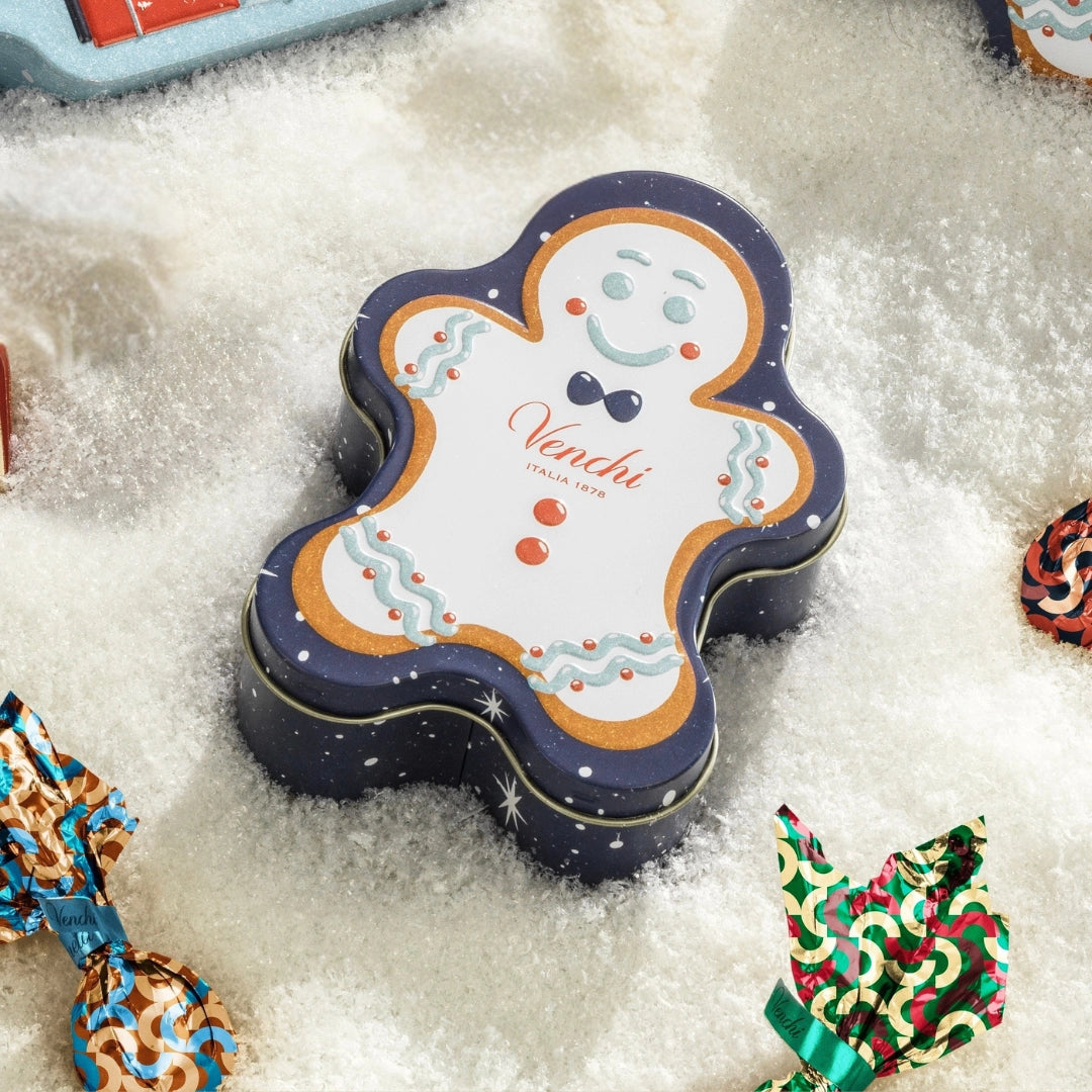 Gingerbread Man Christmas Chocolate Tin