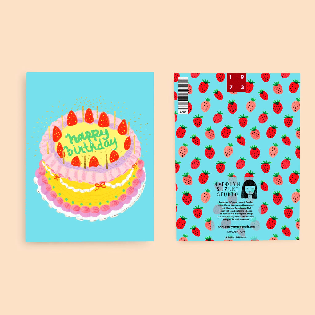 Ichigo Birthday Card by Carolyn Suzuki