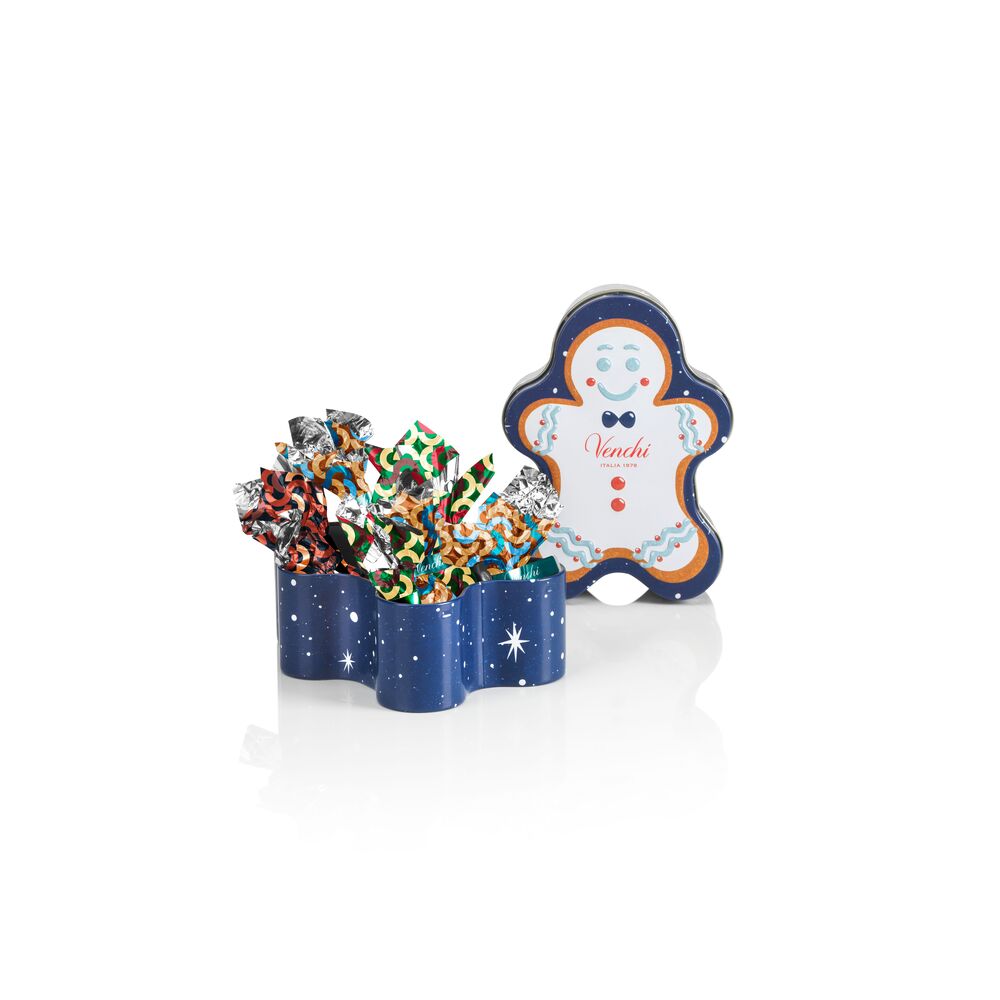 Gingerbread Man Christmas Chocolate Tin