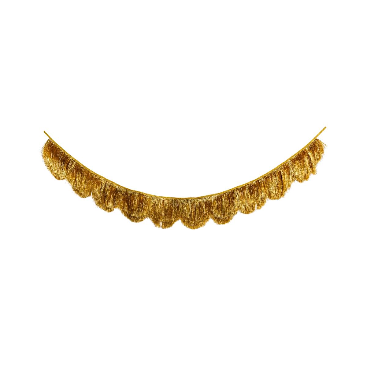 Gold Scalloped Tinsel Banner