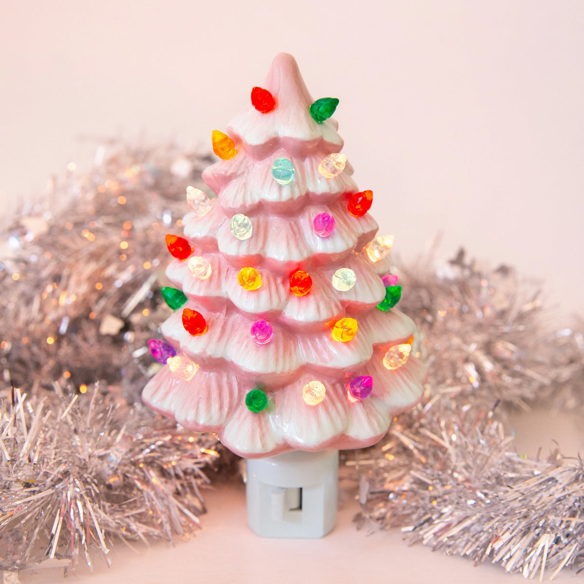 Vintage Tree Night Light - Pink