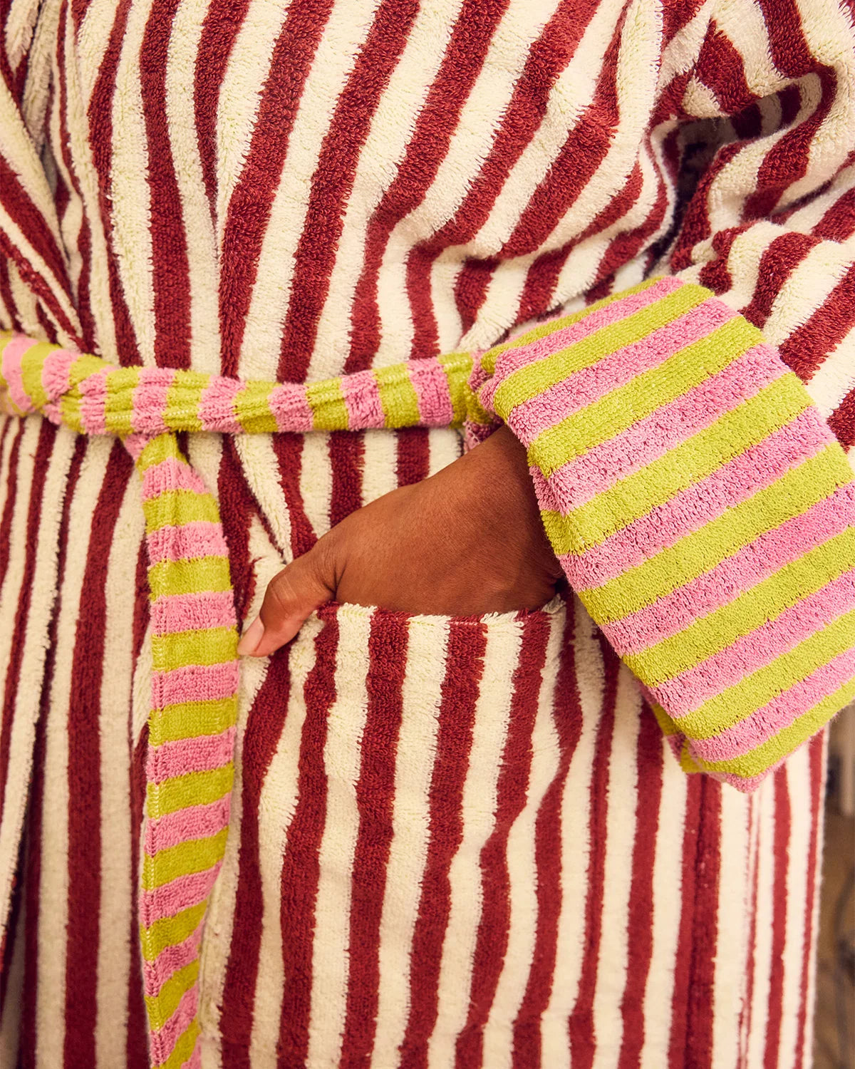 Caterpillar Stripe Bathrobe