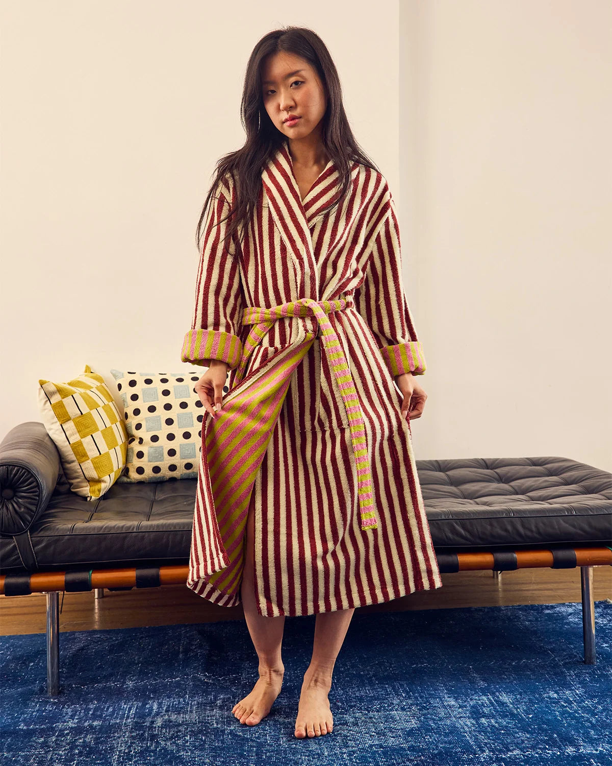 Caterpillar Stripe Bathrobe