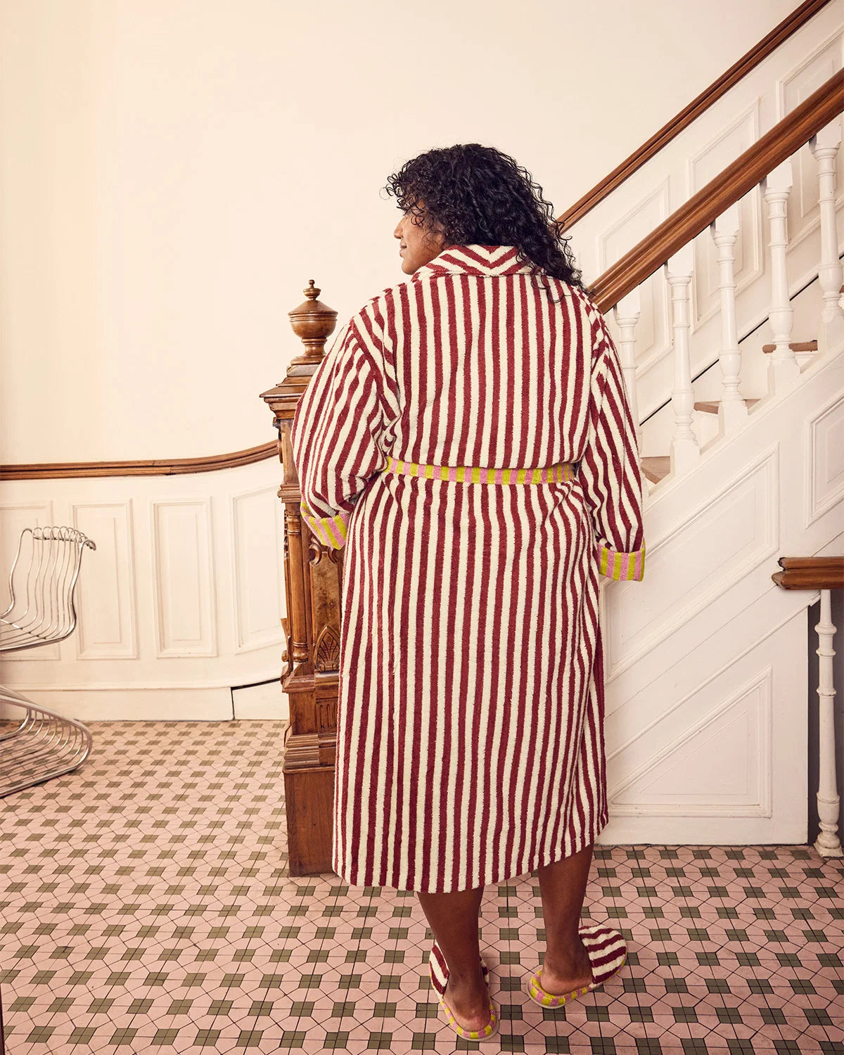 Caterpillar Stripe Bathrobe