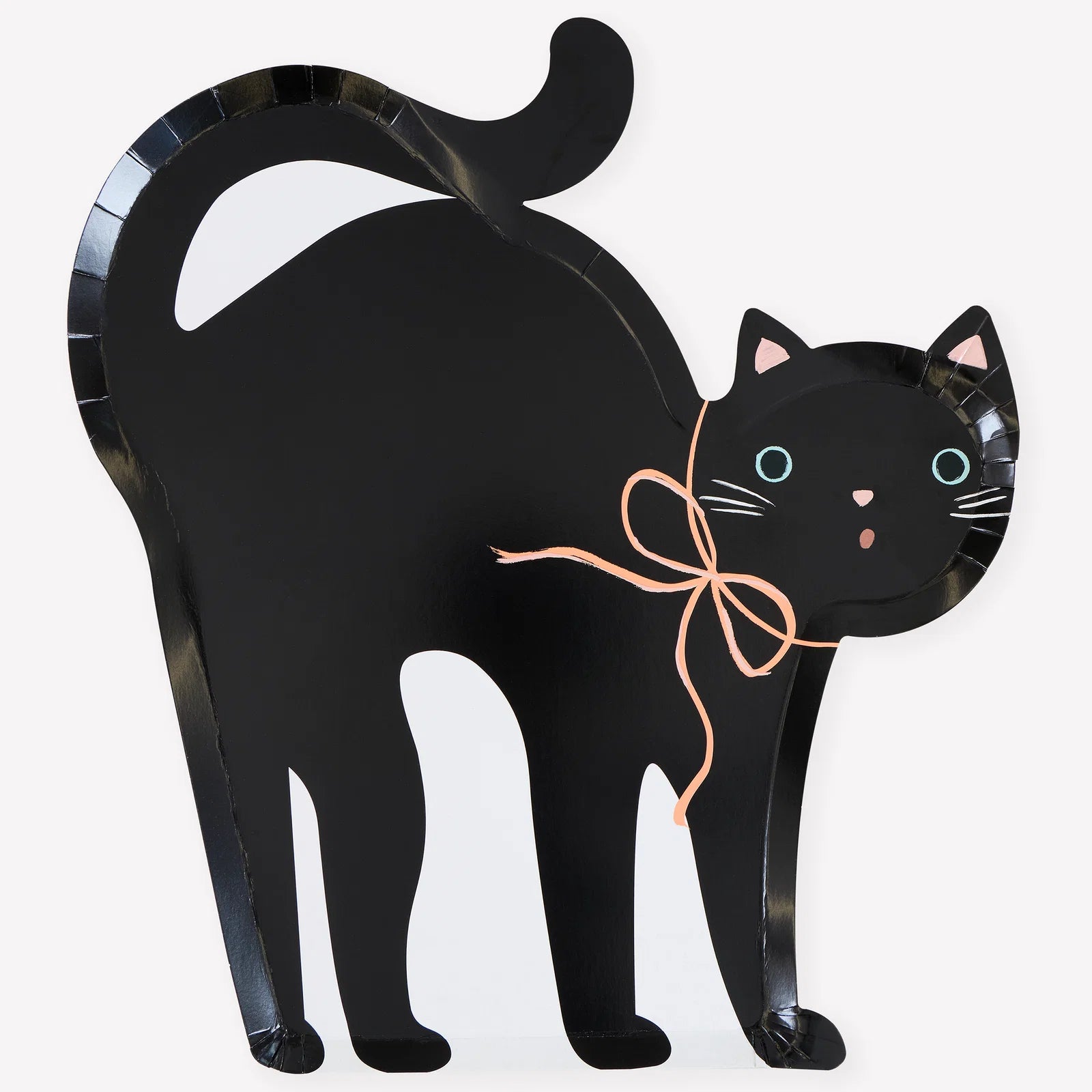 Halloween Cat Shaped Party Plates
