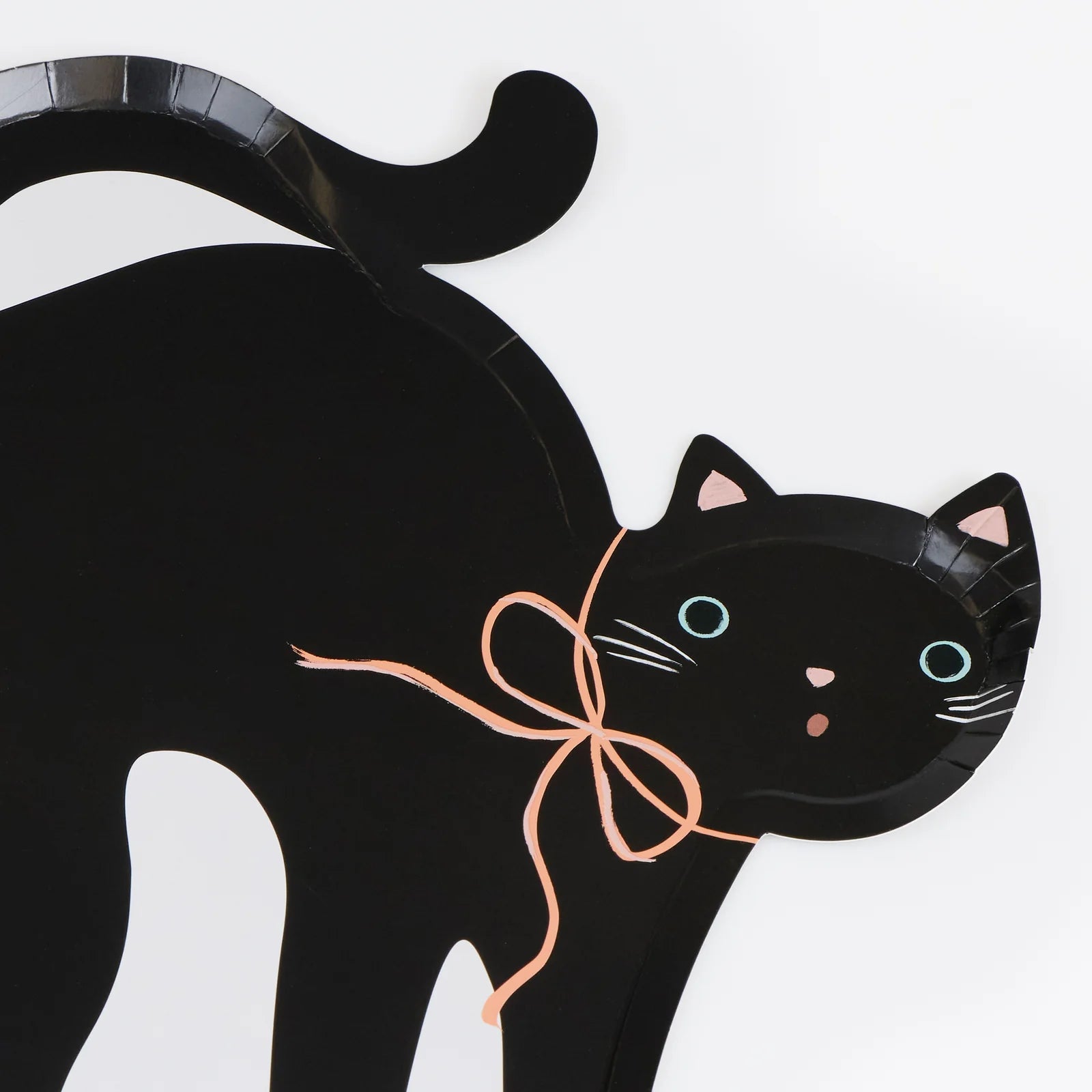 Halloween Cat Shaped Party Plates