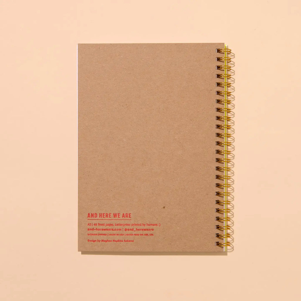 Pickles A5 Lettepress Spiral Notebook by And Here We Are