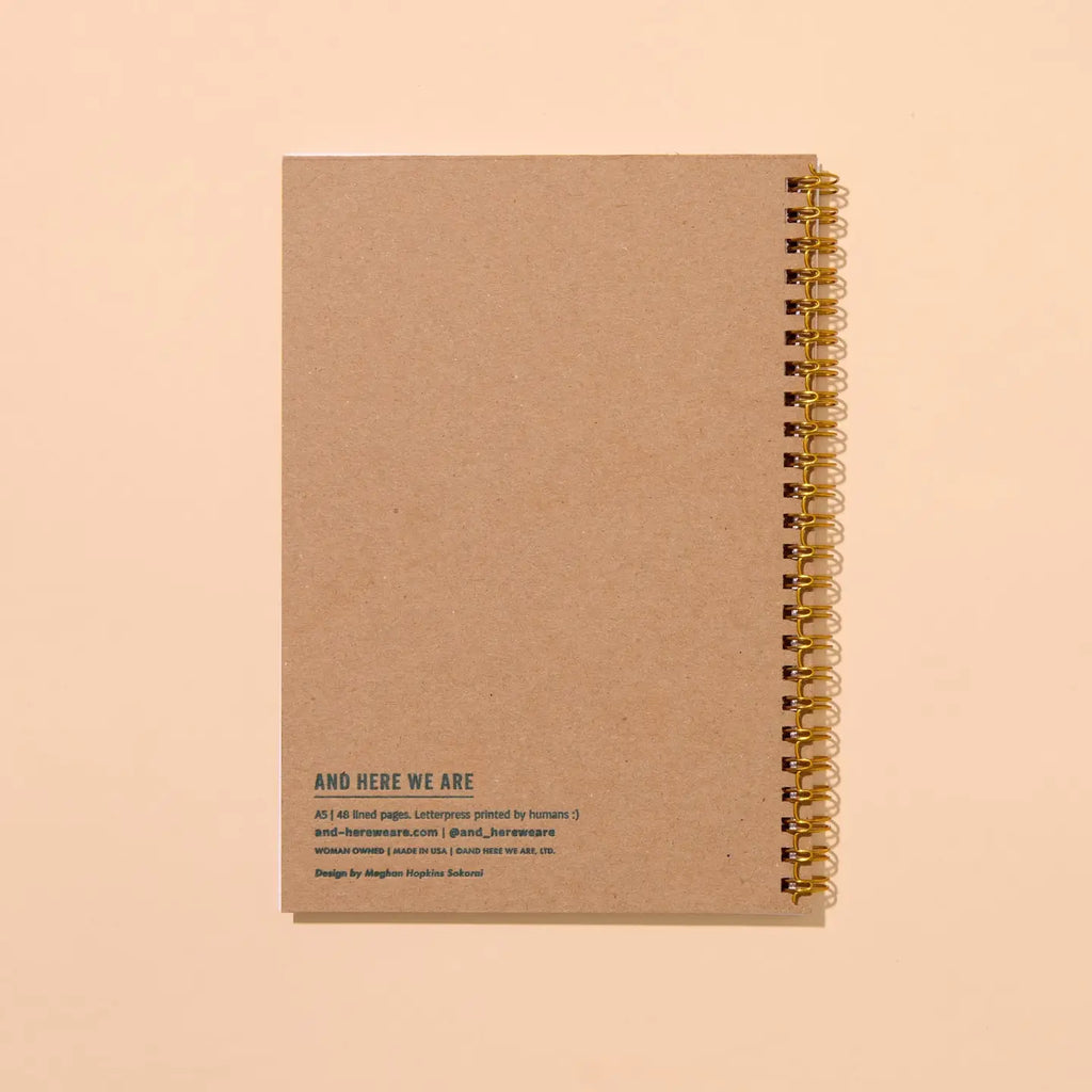 Macaroni A5 Lettepress Spiral Notebook by And Here We Are