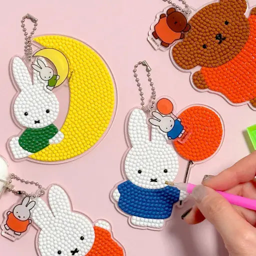 Miffy DIY Diamond Painting Keychain by K-Wonderland