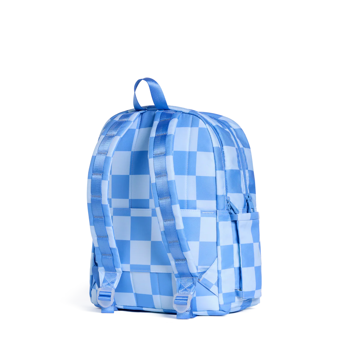 Charms Blue Checkerboard Kane Double Pocket Backpack