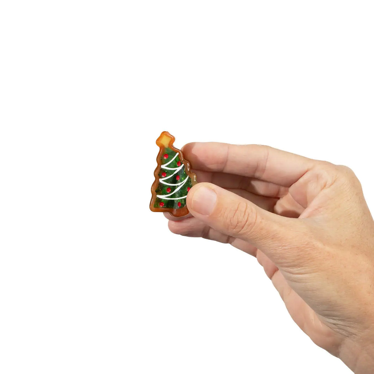Mini Christmas Tree Cookie Hair Claw
