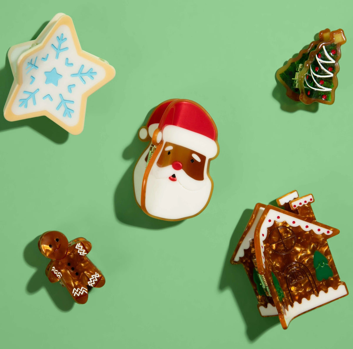 Mini Gingerbread Cookie Hair Claw
