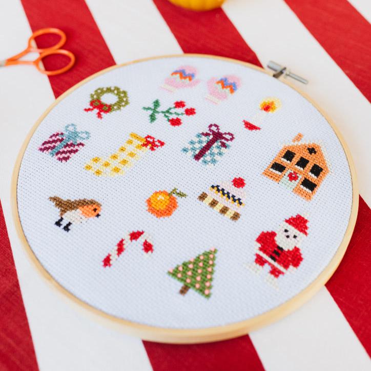 Colorful Christmas Cross Stitch Kit