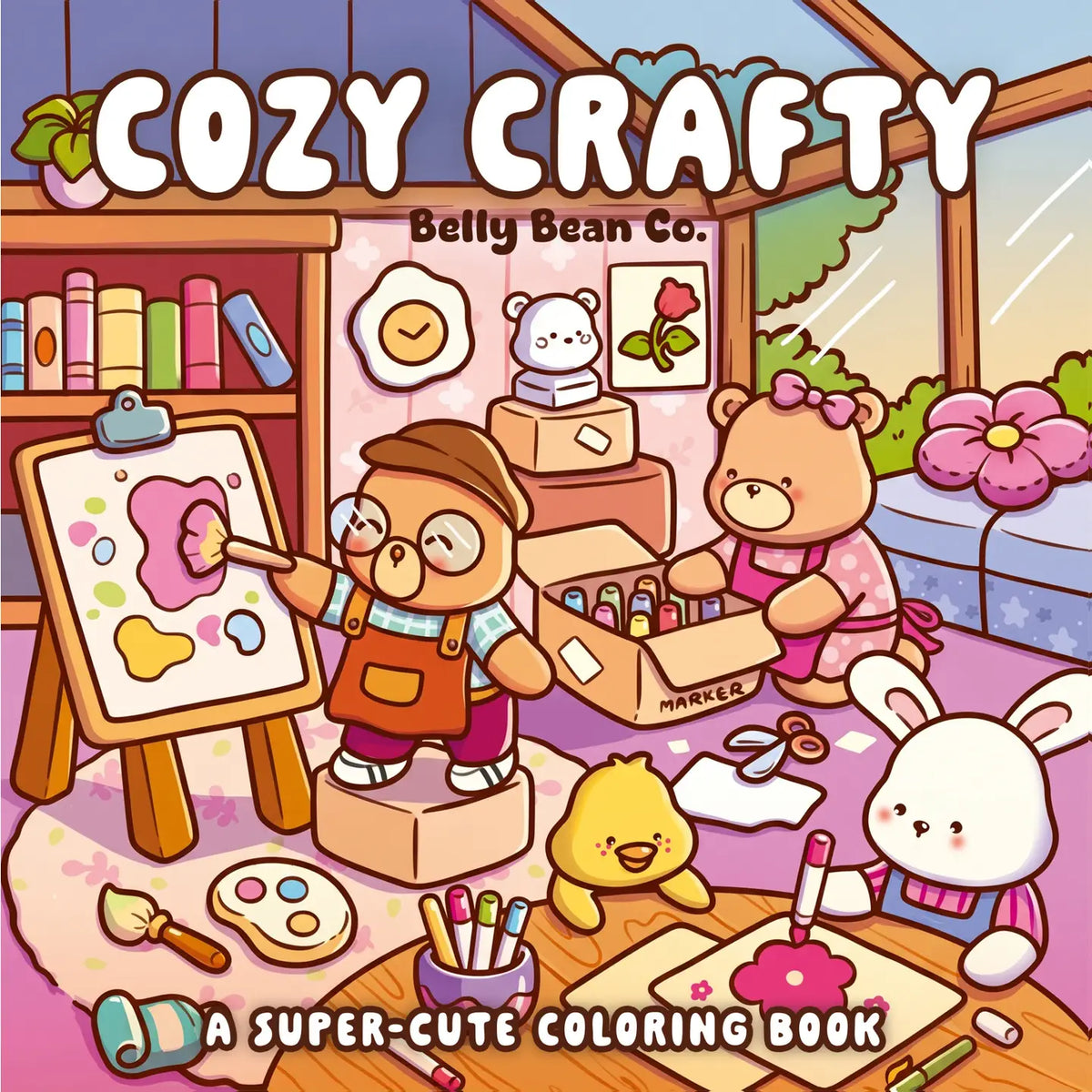Cozy Crafty Coloring Book by Belly Bean Co.