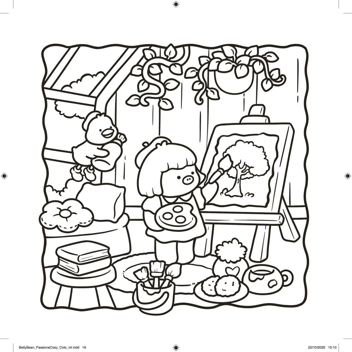 Cozy Crafty Coloring Book by Belly Bean Co.