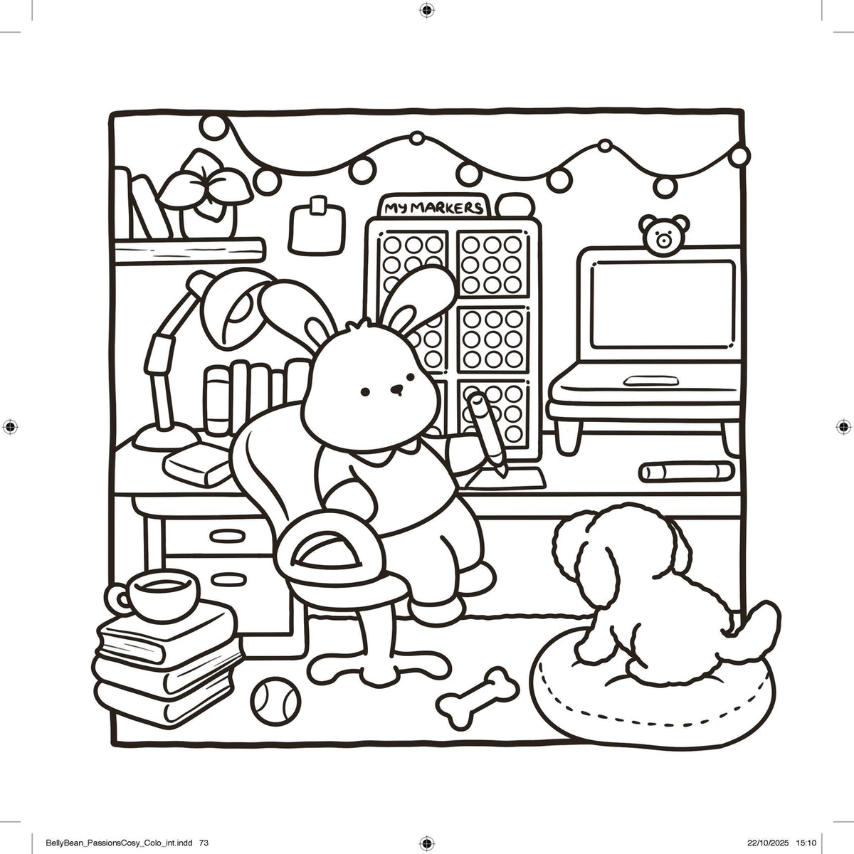 Cozy Crafty Coloring Book by Belly Bean Co.