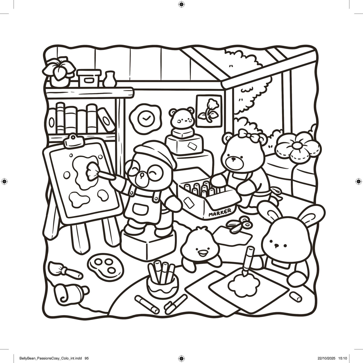 Cozy Crafty Coloring Book by Belly Bean Co.