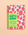Strawberry Letterpress Spiral Notebook by And Here We Are
