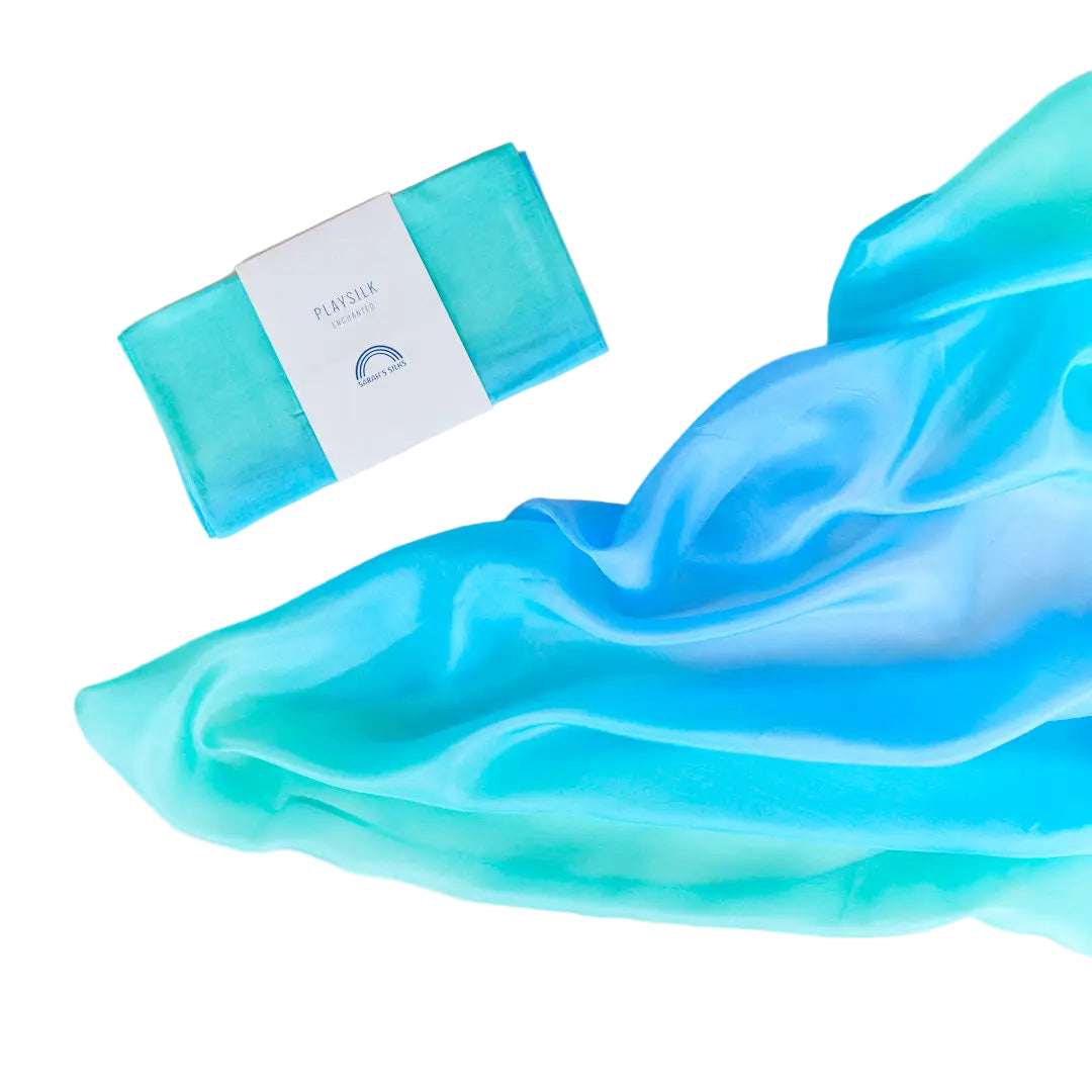Turquoise silicone mold and packaging on a white background
