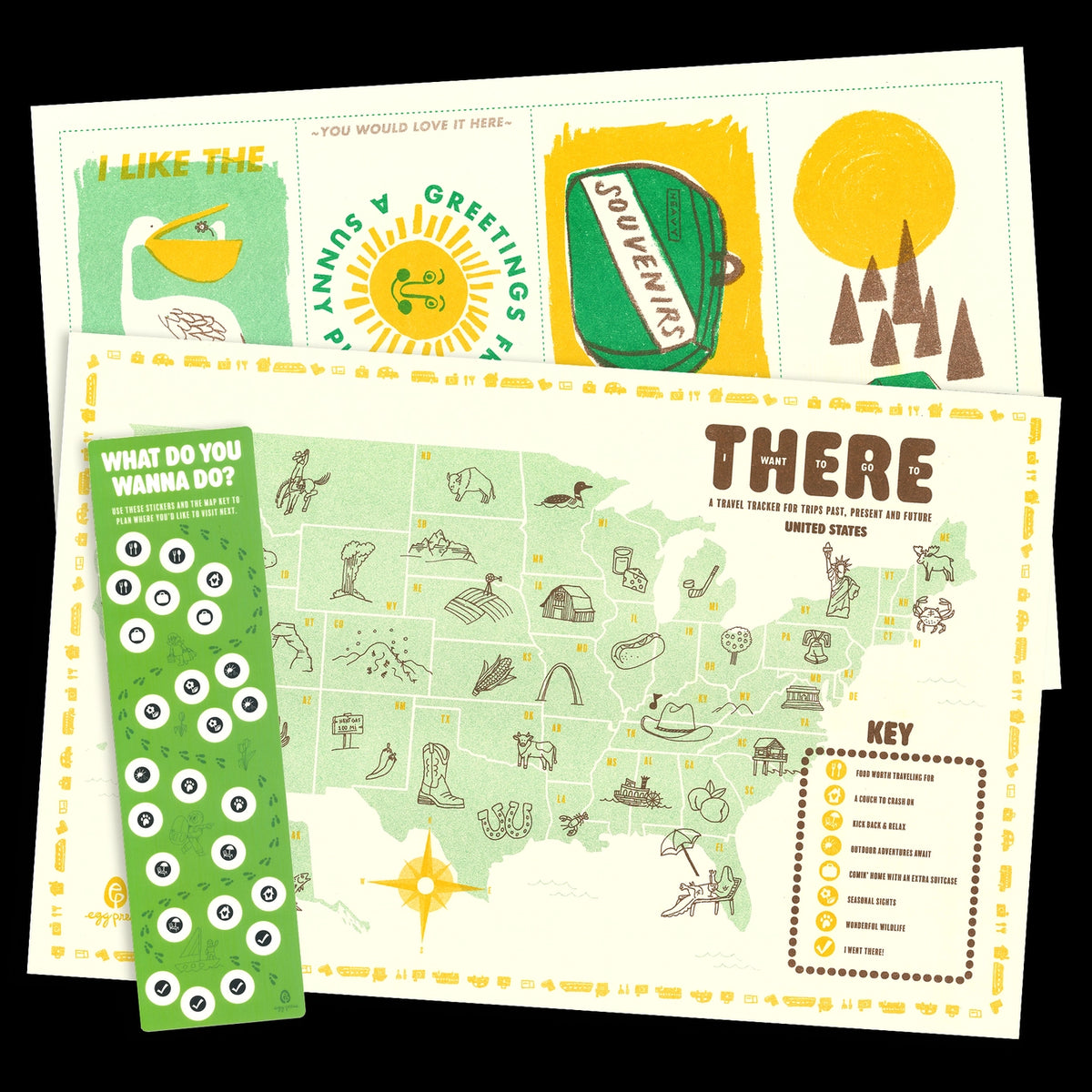 United States Road Trip Interactive Travel Map &amp; Postcards