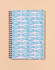 Sardines A5 Lettepress Spiral Notebook by And Here We Are