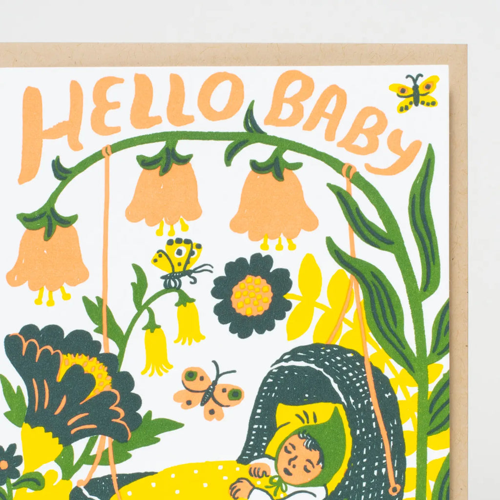 Hello Baby Bassinet Yellow by Egg Press