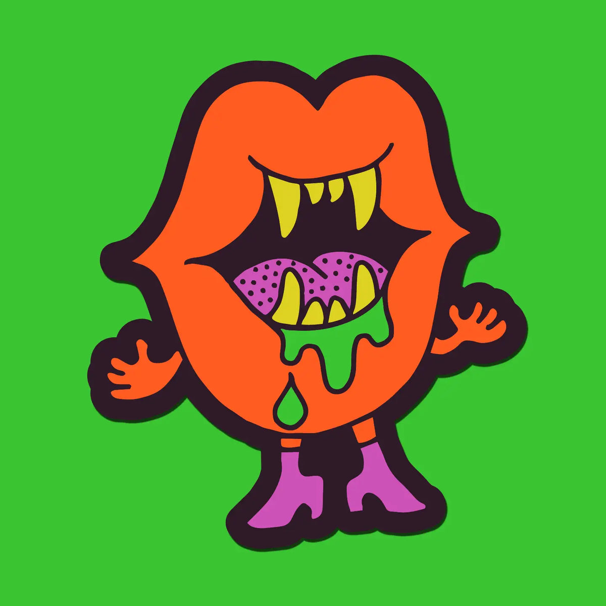 Creepy Mouth Sticker