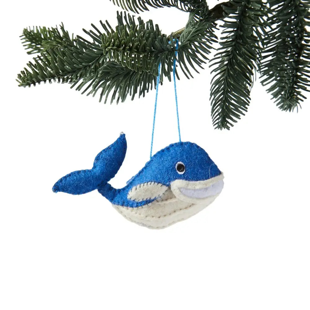 Blue Whale Ornament by Silk Road Bazaar