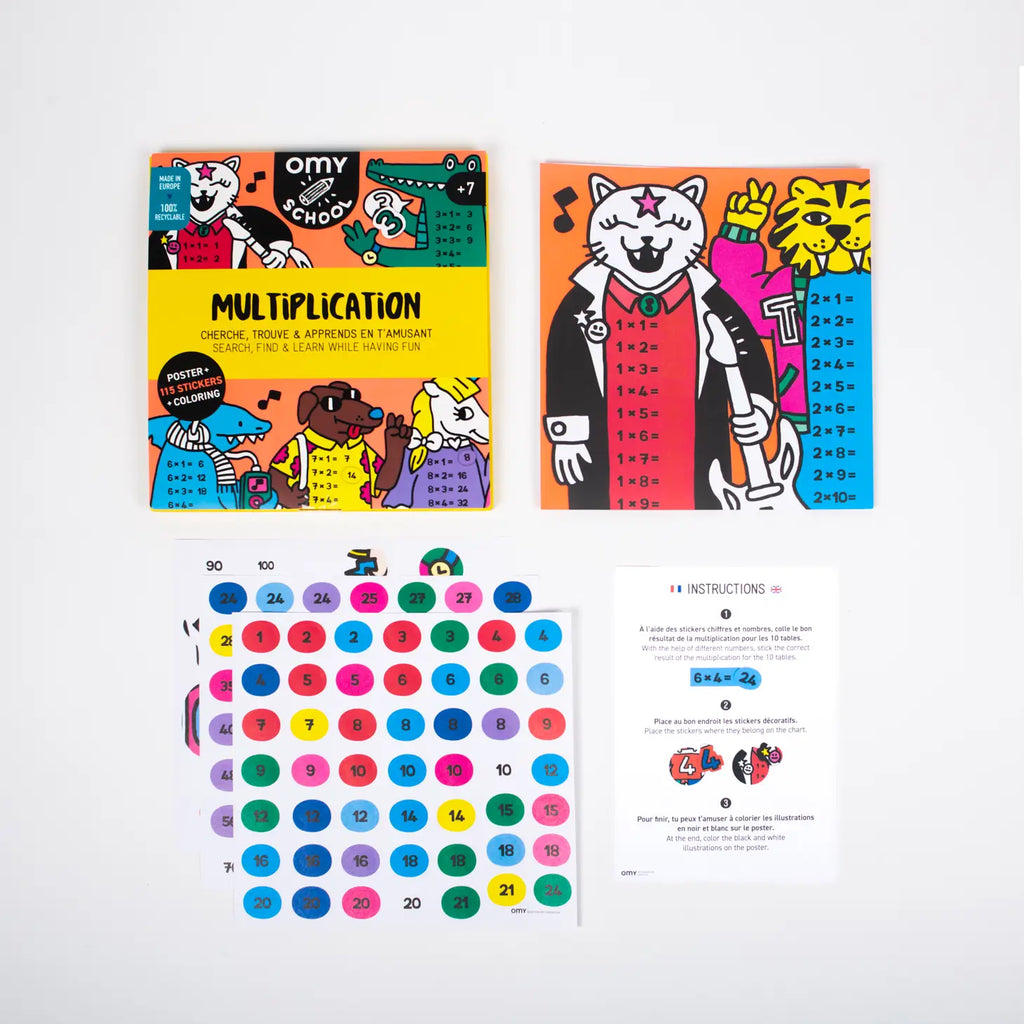 Multiplication Sticker Poster by Omy
