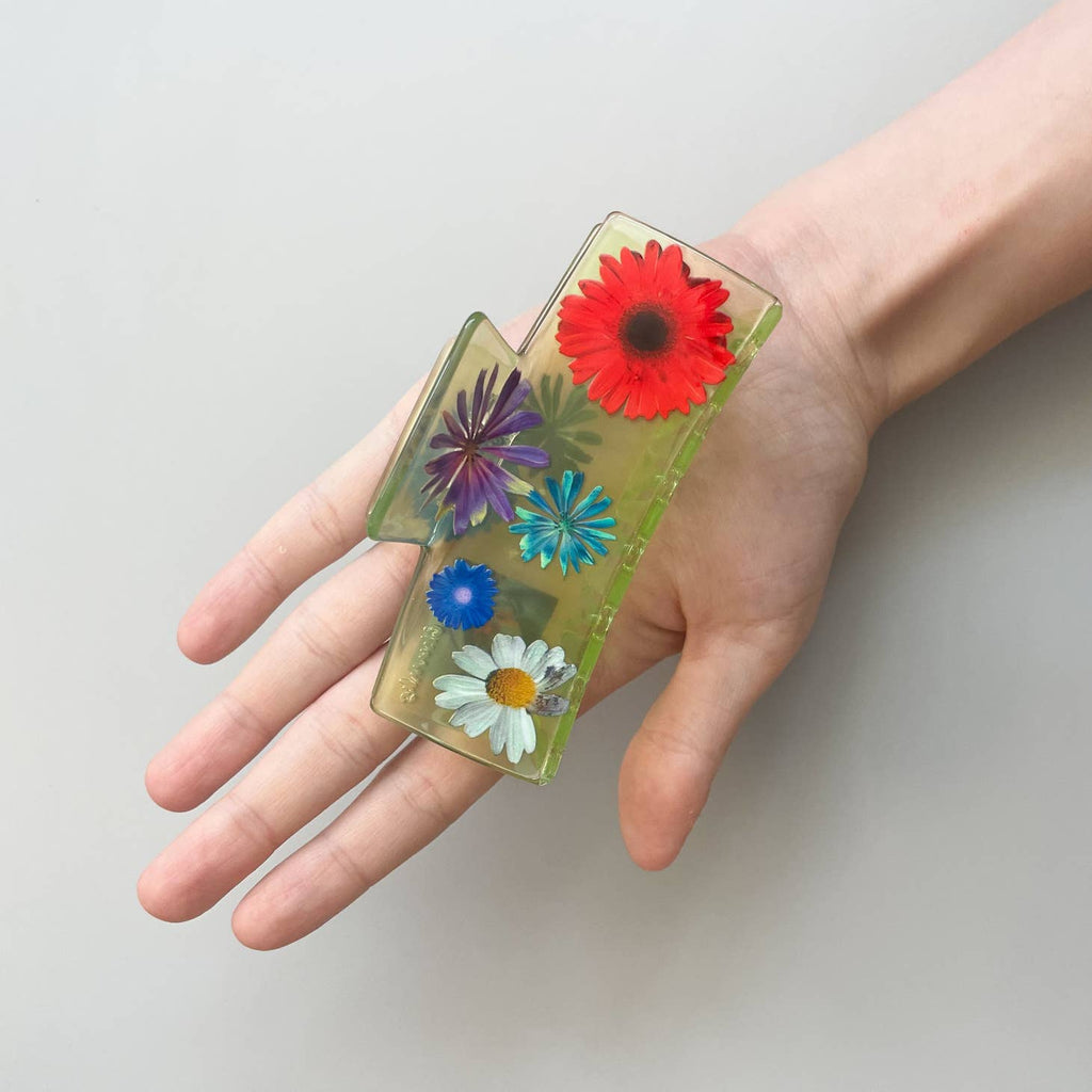 Box Hair Claw in Flower Power by Chunks