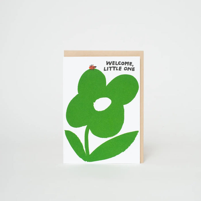 Welcome Little One Ladybug card by Egg Press