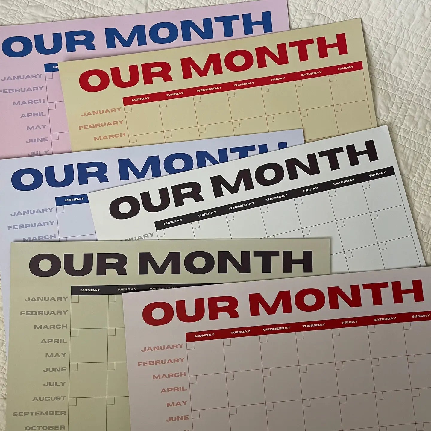 Our Month Planner Pad by Sonderhaus