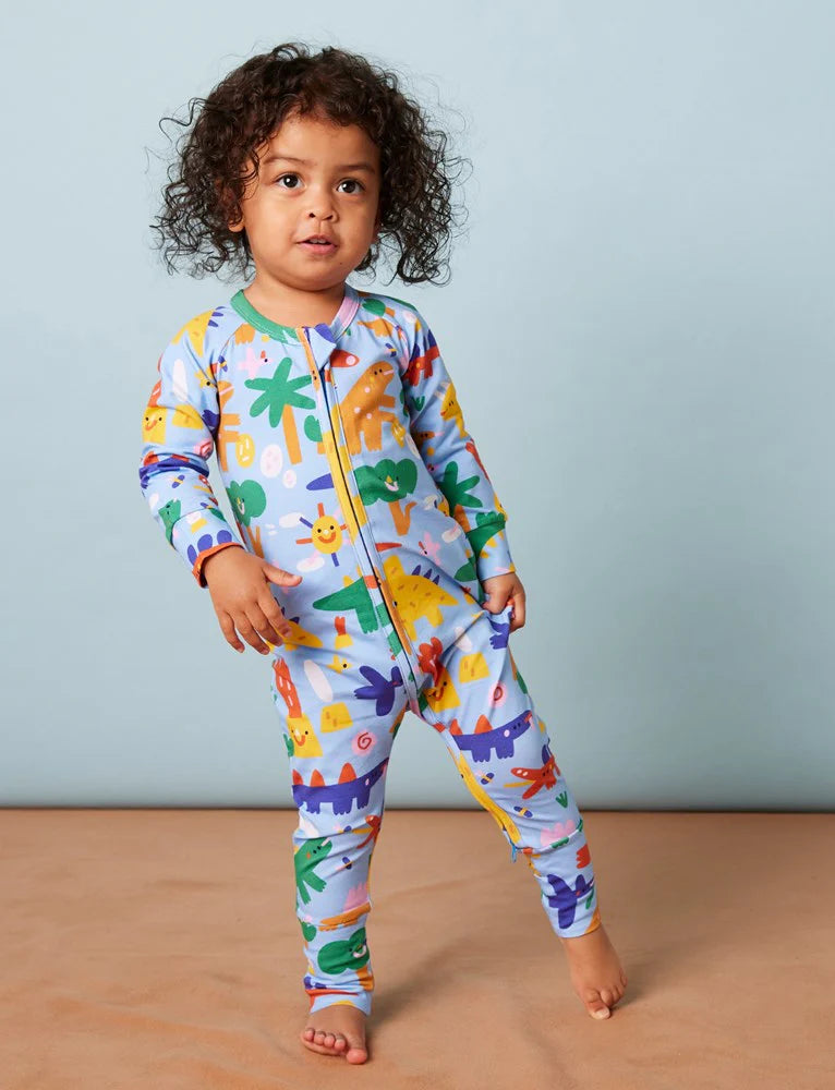 Dino Days Long Sleeve Romper by Halcyon Nights
