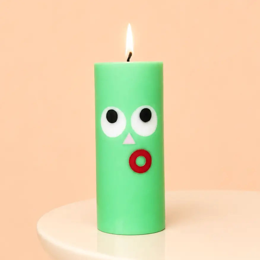 Dippy Pillar Face Candle