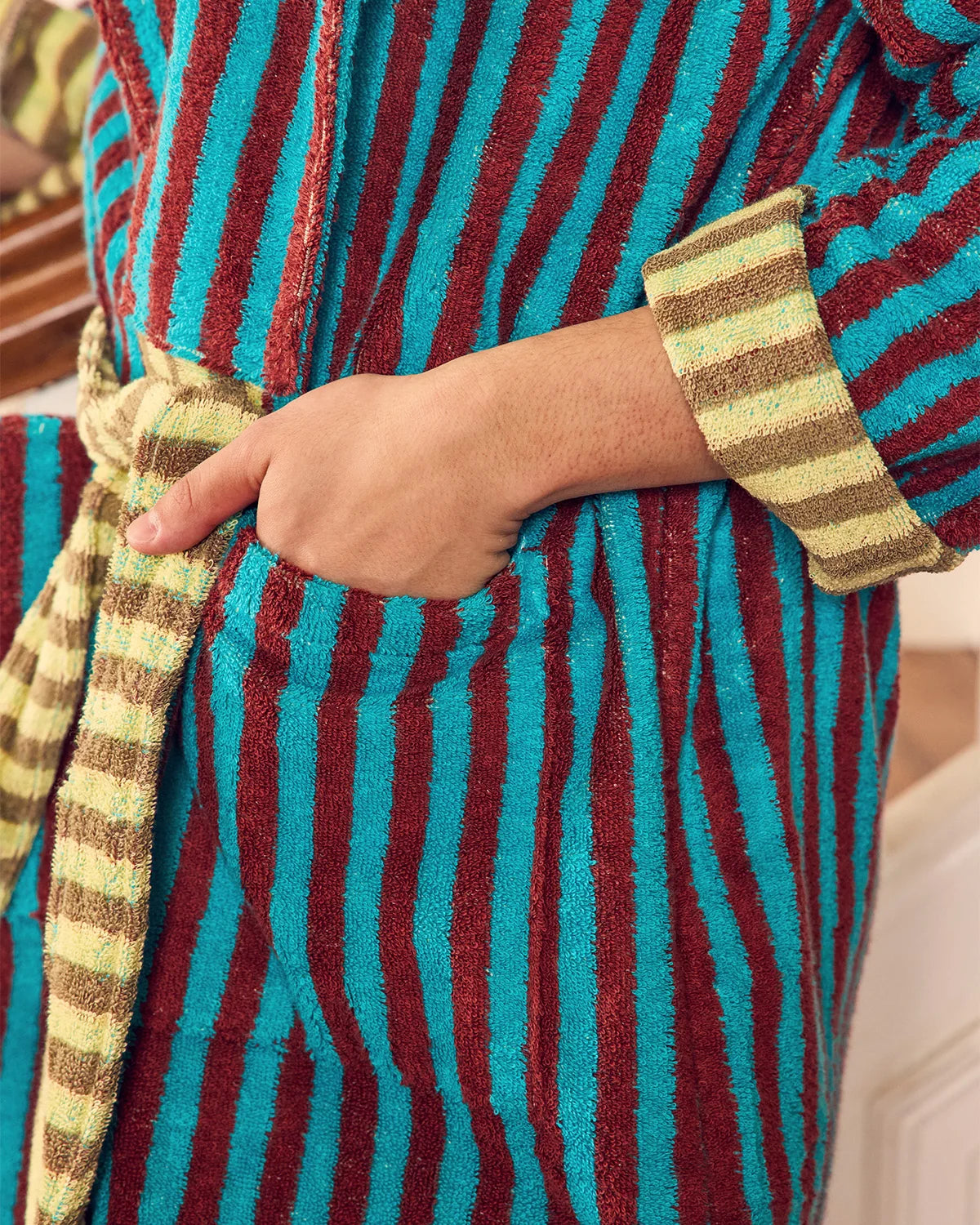Dragonfly Stripe Bathrobe