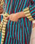 Dragonfly Stripe Bathrobe