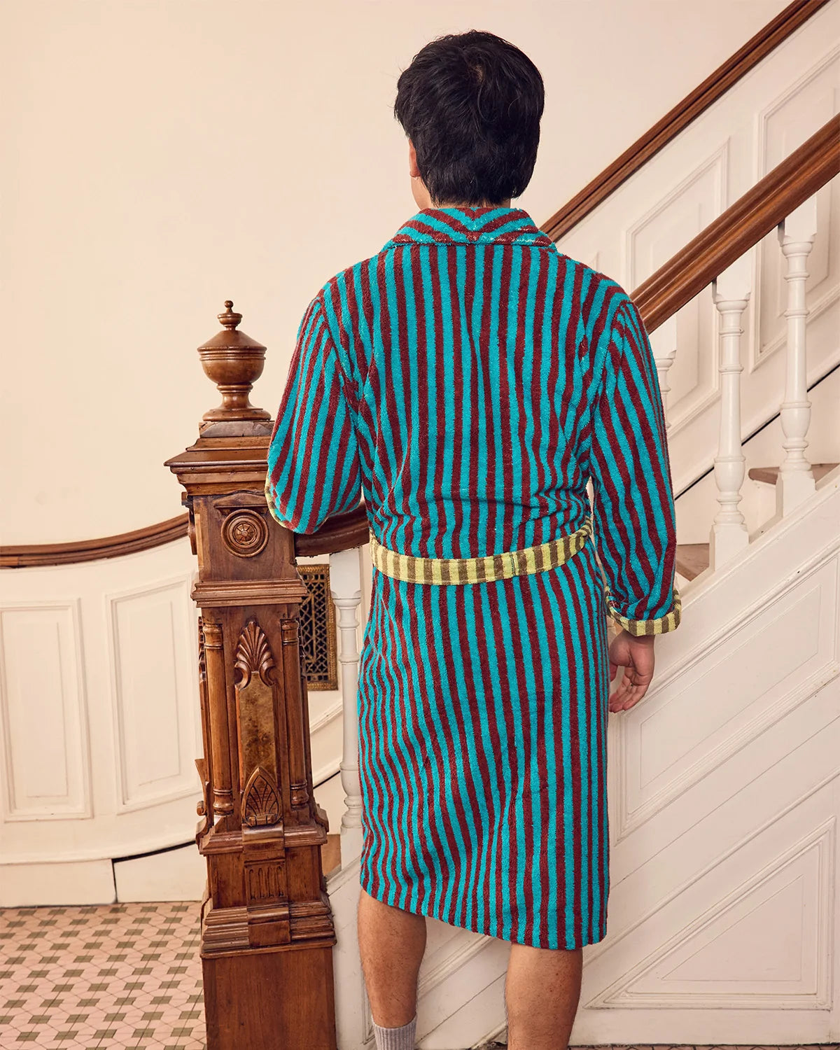 Dragonfly Stripe Bathrobe