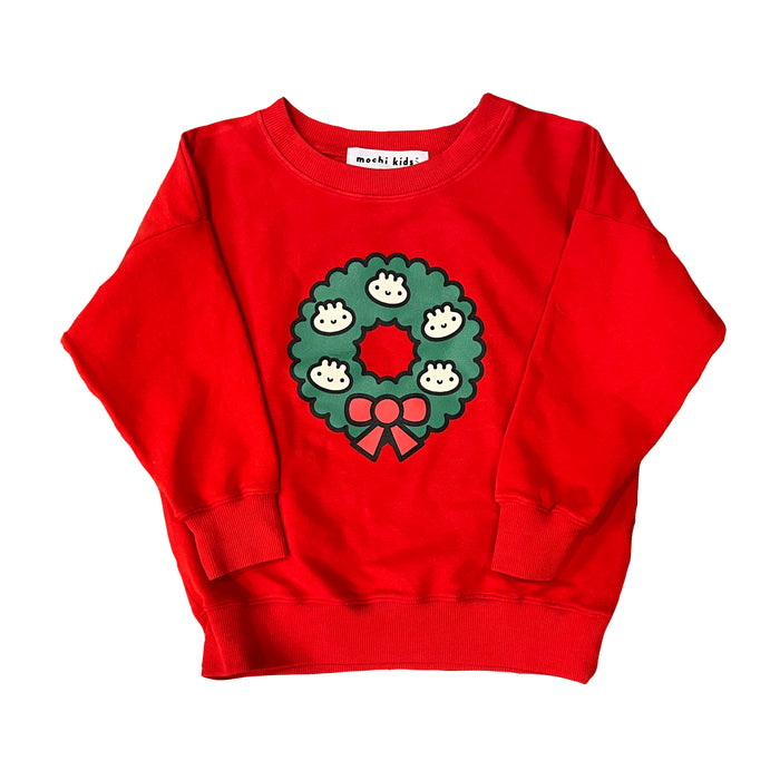 SALE Dumpling Wreath Holiday Kid + Adult Sweatshirt
