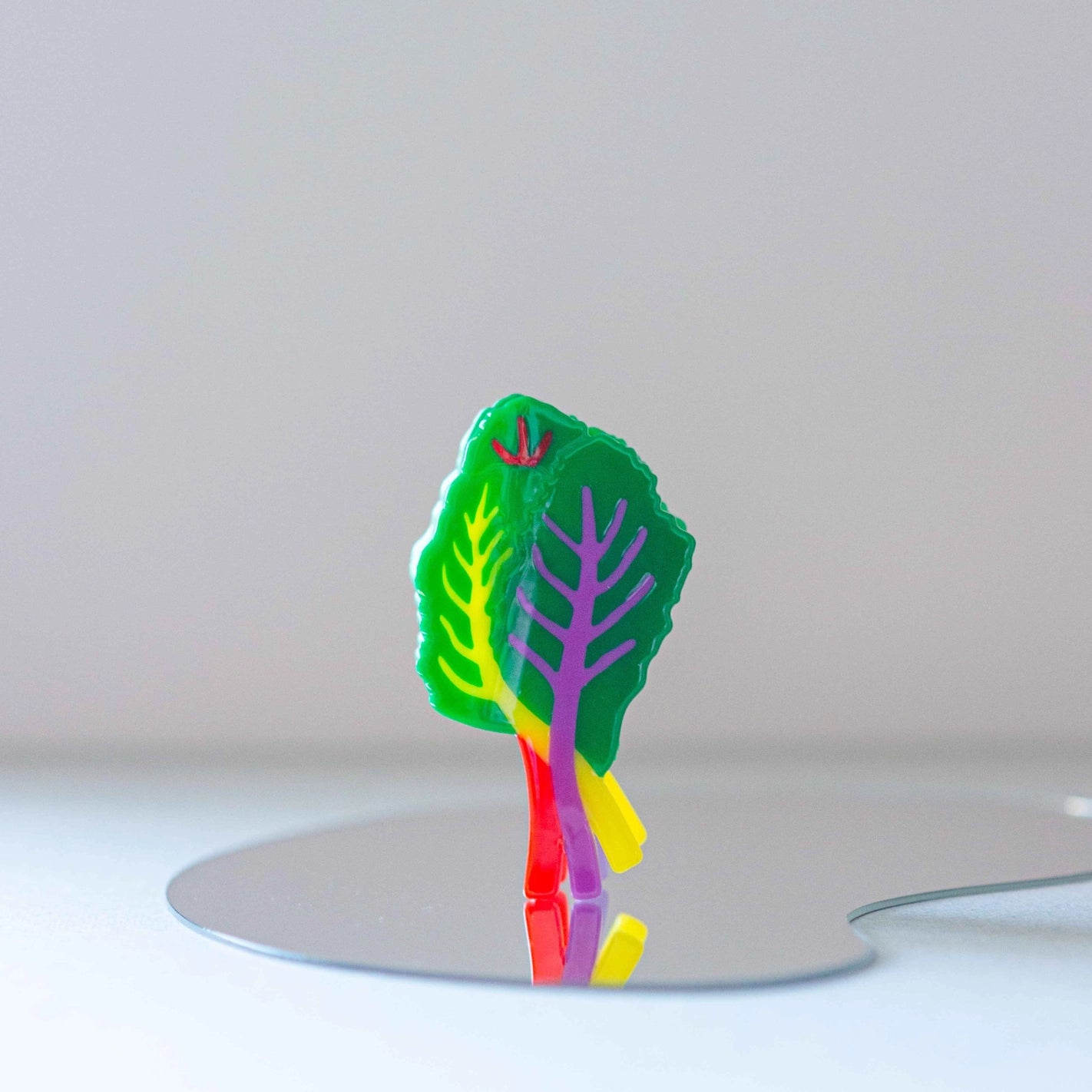 Rainbow Chard Hair Claw by Jenny Lemons