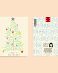 Happy Tree Holiday Card by Carolyn Suzuki