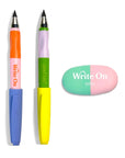 Write On: Graphite Pencils + Eraser (3 Pc Set)
