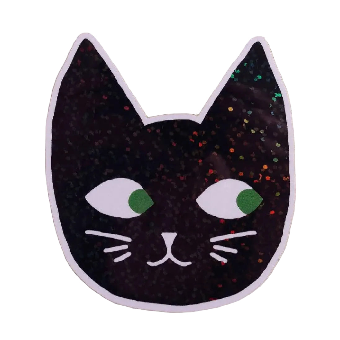 Glitter Cat Head Sticker by Baby Cats of California