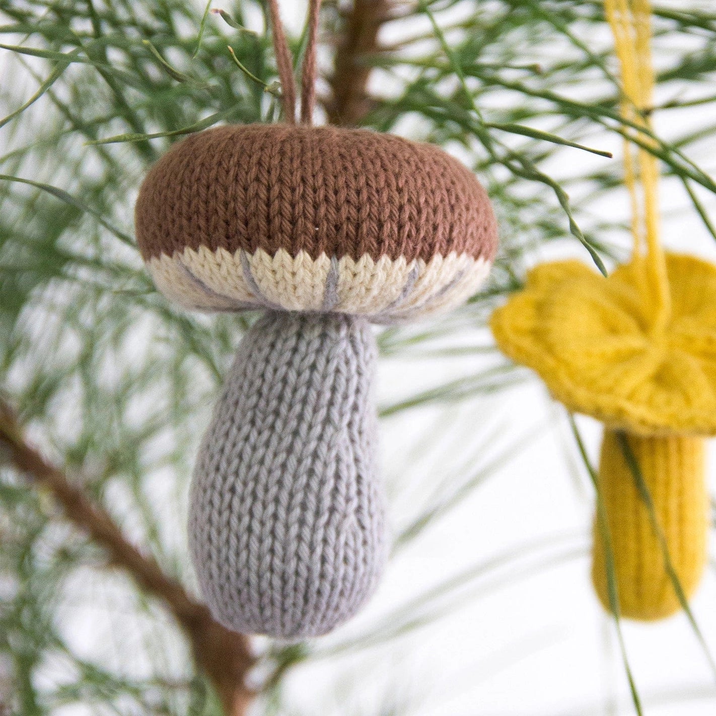 Mushroom Holiday Ornaments Set