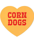 Corn Dogs Heart Sticker by The Silver Spider