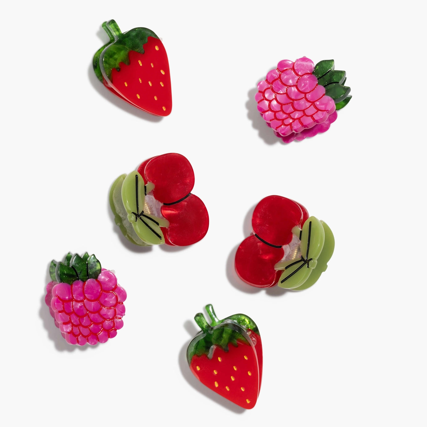 Micro Berry Basket Hair Claw Clip Set