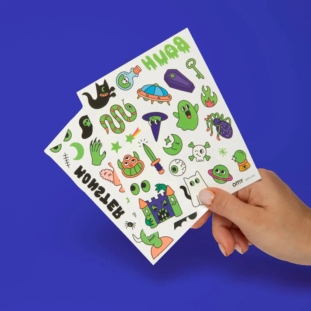 Glow in the Dark Halloween Tattoos by OMY