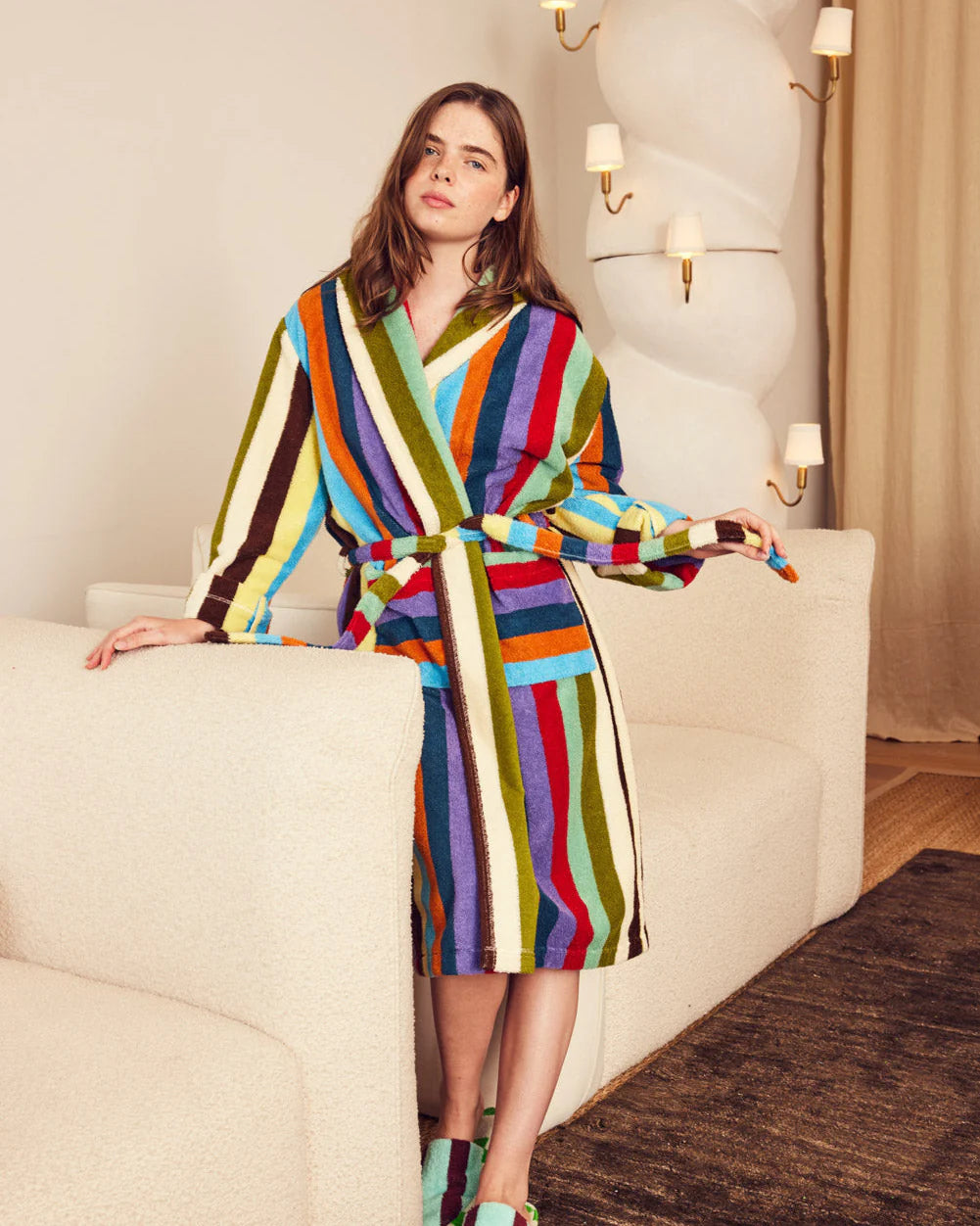 Eucalyptus Stripe Bathrobe