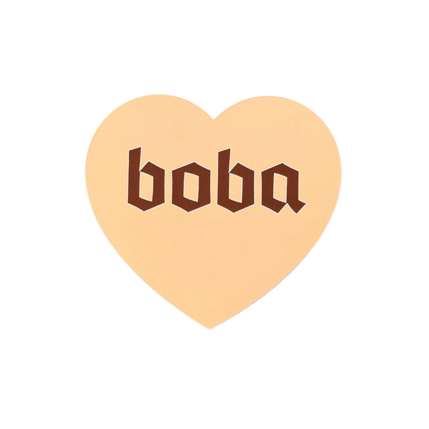 Boba Heart Sticker by The Silver Spider