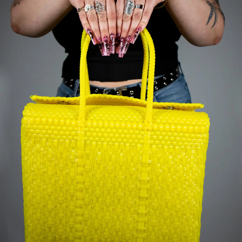 Neon Yellow Lupe Bag - Medium by El Cholo's Kid