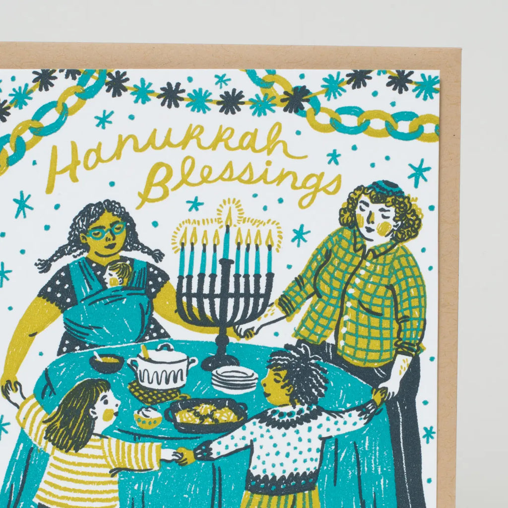 SALE Hanukkah Blessings Card By Phoebe Wahl